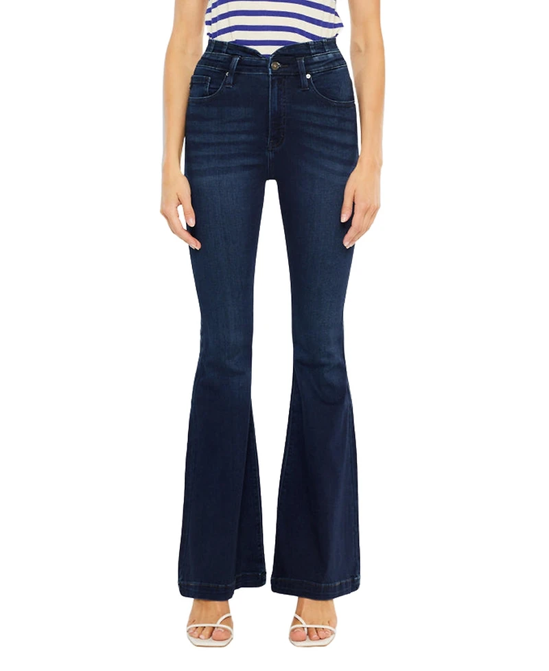 KanCan Women's Elowen High Rise Super Flare Jeans