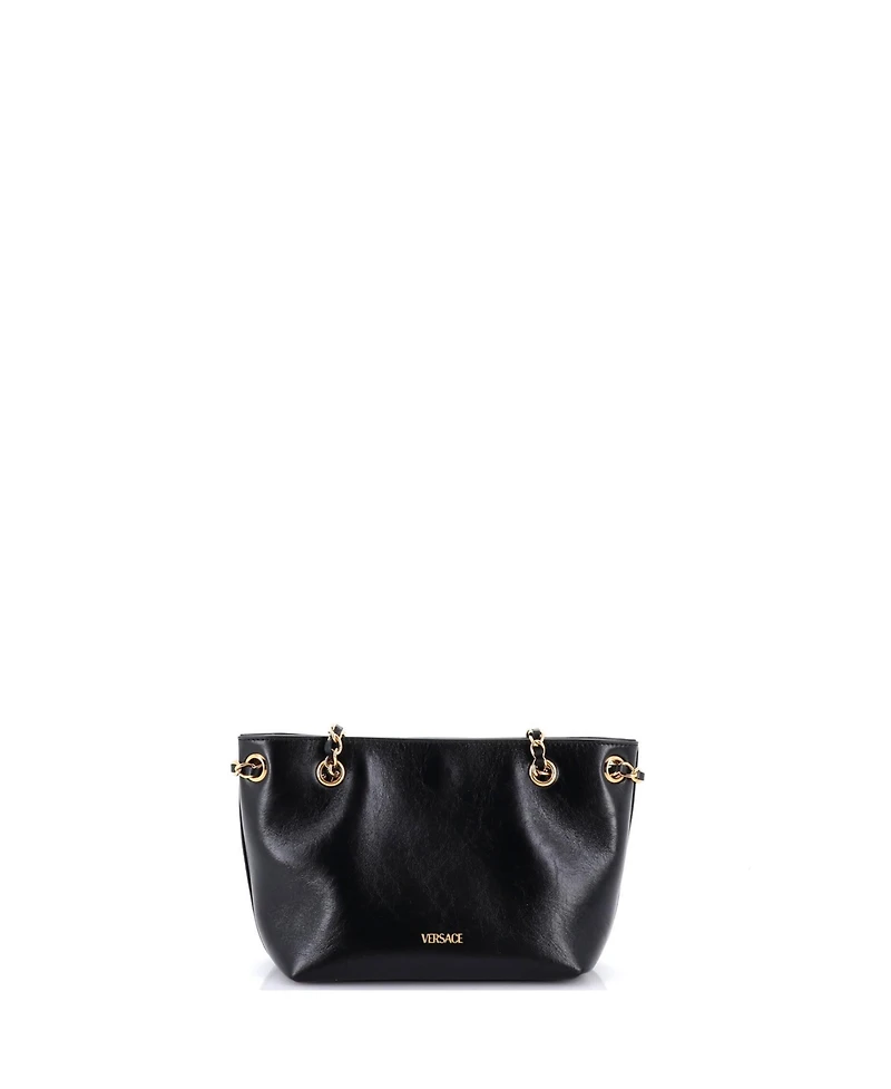Pre-Owned Versace Mini Medusa Icon Chain Tote Leather