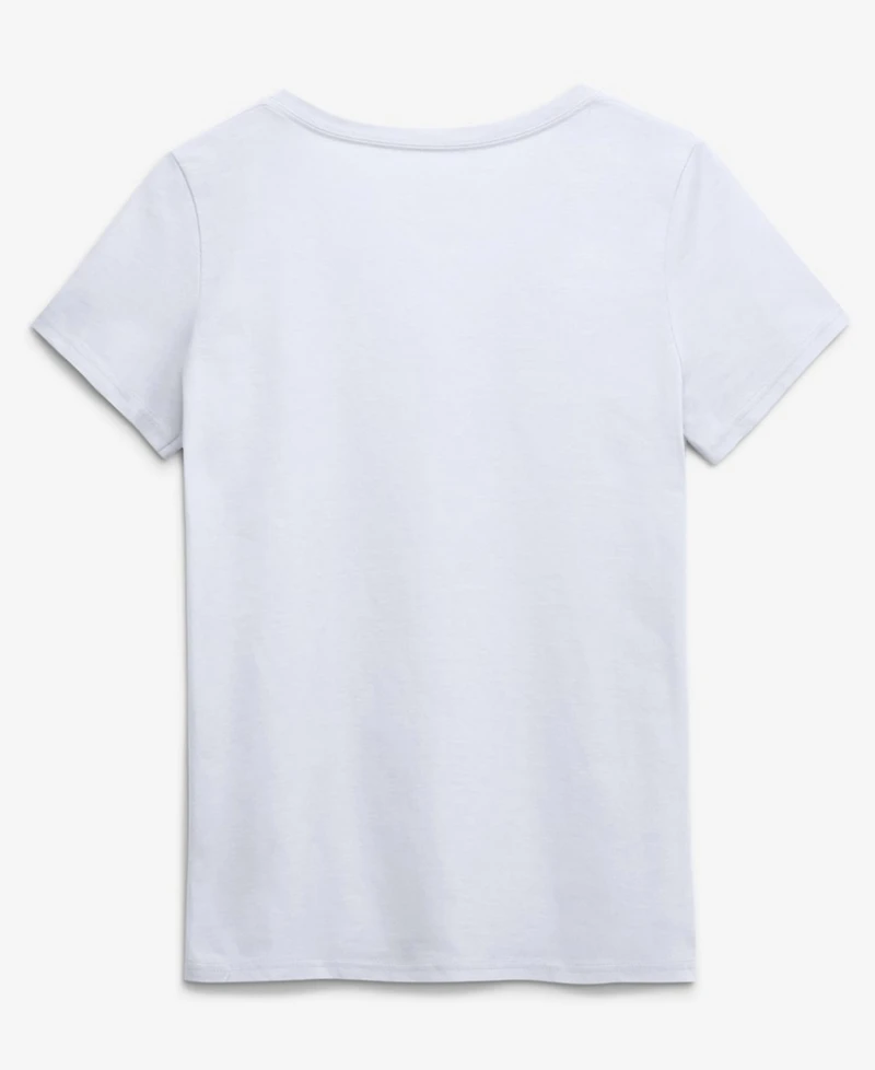 Logo Athletic Women's White San Francisco 49ers Primary Logo V-Neck T-Shirt