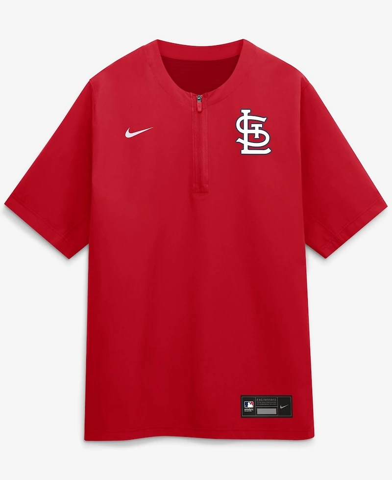 Nike Men's Red St. Louis Cardinals Authentic Collection Dri-fit Quarter-Zip Windshirt
