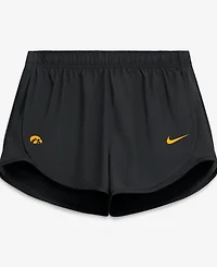 Nike Women's Black Iowa Hawkeyes Tempo Mid-Rise Dri-fit Shorts