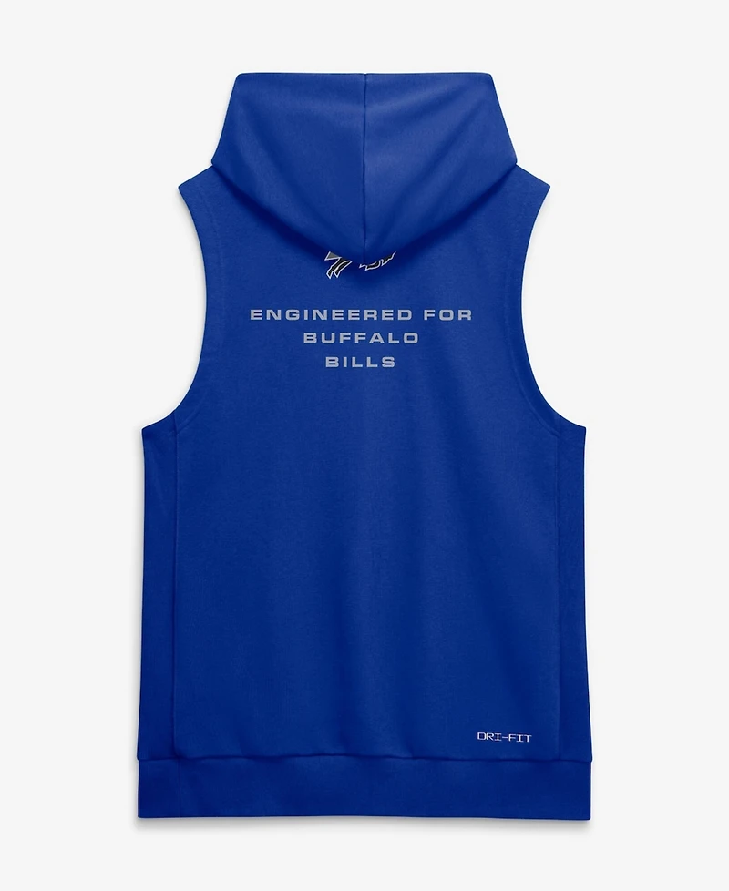 Nike Men's Royal Buffalo Bills Sideline Standard Issue Dri-fit Sleeveless Hoodie
