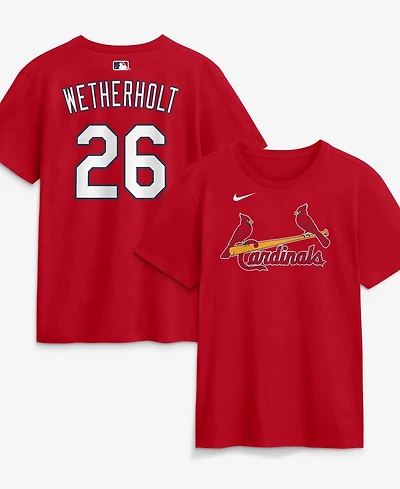 Nike Men's Jj Wetherholt Red St. Louis Cardinals Name Number T-Shirt