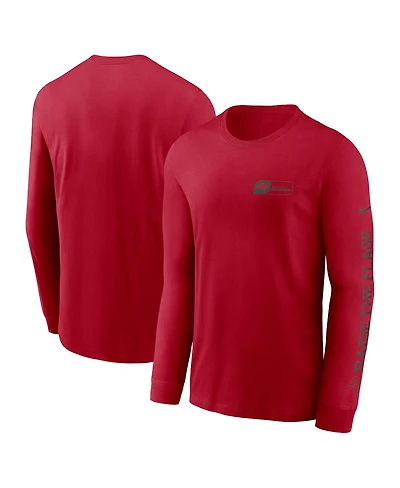 Nike Men's Red Tampa Bay Buccaneers All Out Long Sleeve T-Shirt