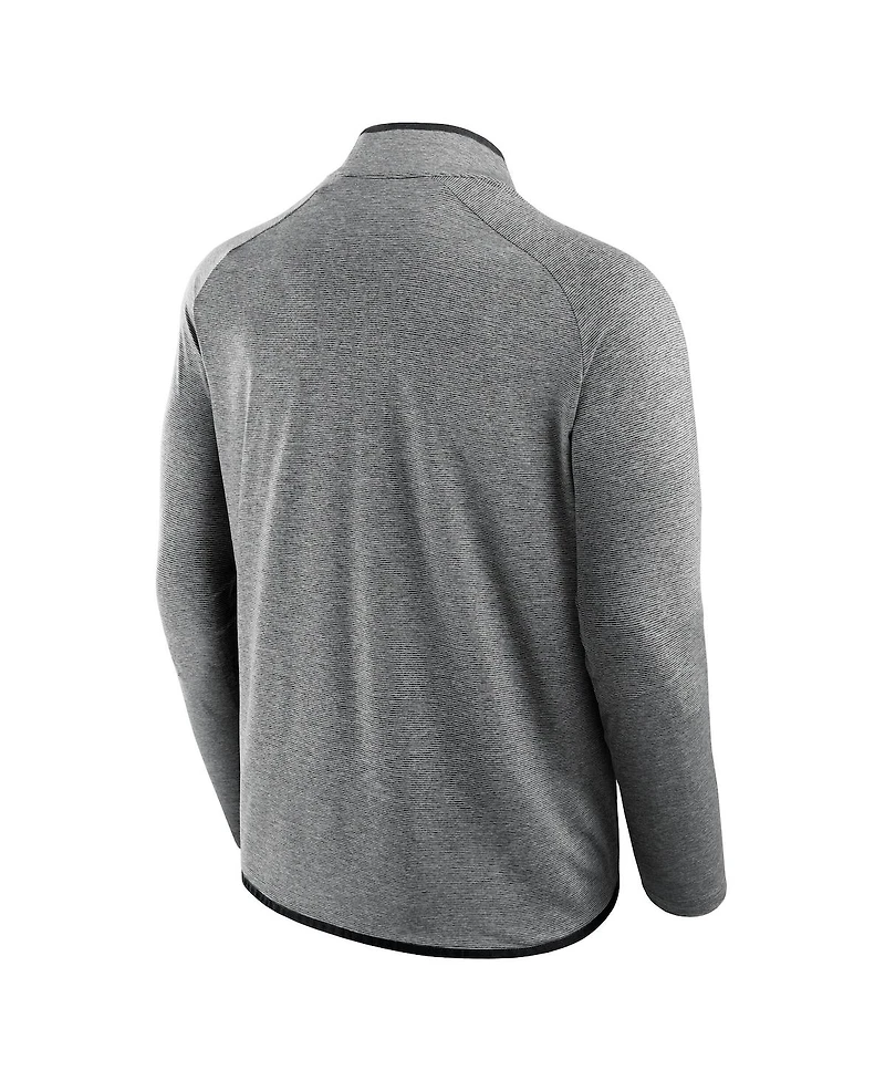 Fanatics Men's and Women's Charcoal Las Vegas Raiders Front Office Performance Primary Quarter-Zip Jacket