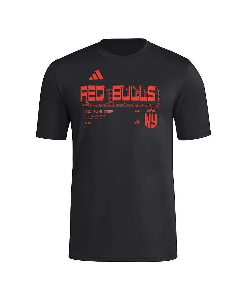 Adidas Men's Black New York Red Bulls Aeroready Pregame T-Shirt