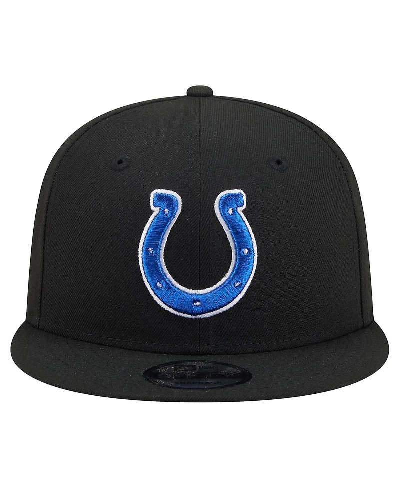New Era Men's Black Indianapolis Colts 9FIFTY Snapback Hat
