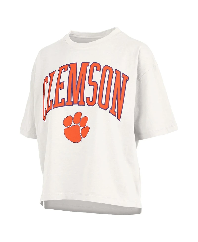 Pressbox Women's White Clemson Tigers Nelson T-Shirt