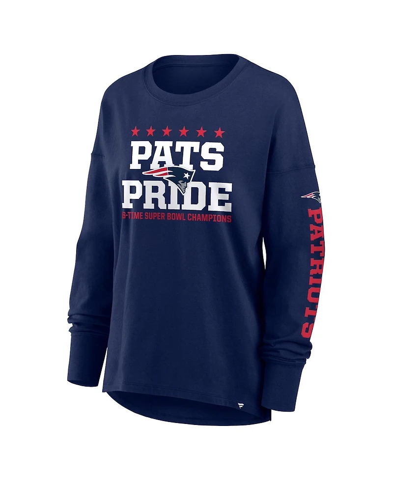 Fanatics Women's Navy New England Patriots Hometown Legacy Long Sleeve T-Shirt