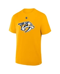 Fanatics Men's Steven Stamkos Gold Nashville Predators Authentic Stack Name Number T-Shirt