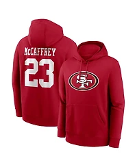 Nike Men's Christian McCaffrey Scarlet San Francisco 49ers Name Number Hoodie