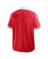 Fanatics Men's Red/White Kansas City Chiefs Homerun Raglan V-Neck Polo Shirt