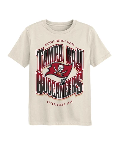 Outerstuff Big Boys and Girls Cream Tampa Bay Buccaneers Huddle T-Shirt