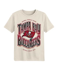 Outerstuff Big Boys and Girls Cream Tampa Bay Buccaneers Huddle T-Shirt