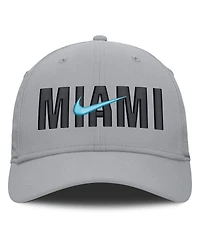 Nike Men's Gray Miami Marlins Primetime Rise Dri-fit Flex Hat