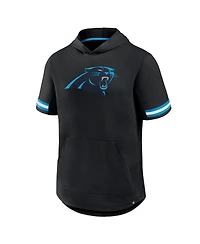Fanatics Men's Black Carolina Panthers Optimal Play Short Sleeve Hooded T-Shirt