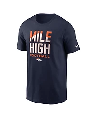 Nike Men's Navy Denver Broncos Mile High Football T-Shirt