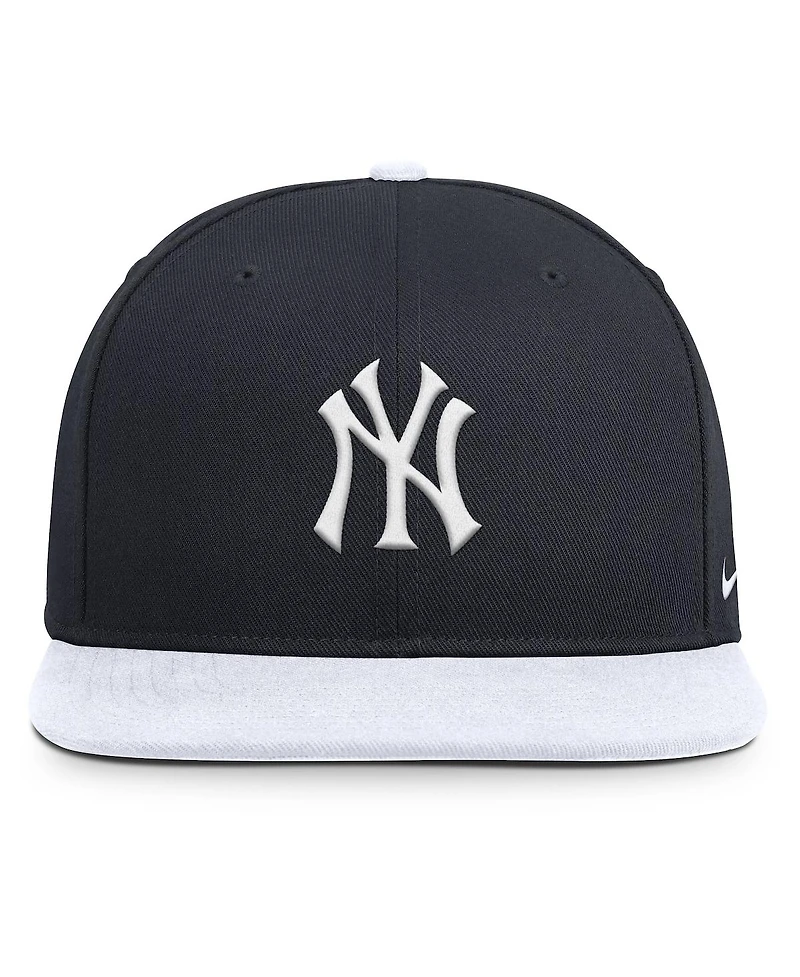 Nike Men's Navy/White New York Yankees Primetime Pro Dri-fit Snapback Hat