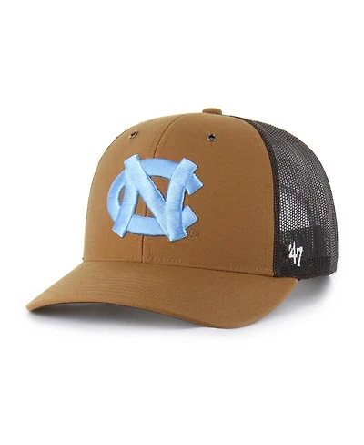 '47 Brand X Carhartt Men's and Women's Brown North Carolina Tar Heels Trucker Adjustable Hat
