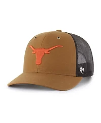 '47 Brand X Carhartt Men's and Women's Brown Texas Longhorns Trucker Adjustable Hat