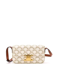 Pre-Owned Celine Triomphe East-West Shoulder Bag Triomphe Coated Canvas