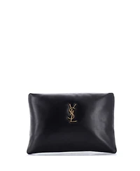 Pre-Owned Saint Laurent Small Calypso Zip Pouch Leather