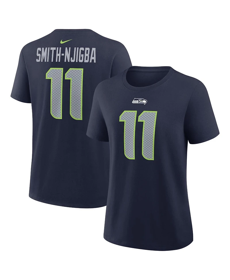 Nike Women's Jaxon Smith-Njigba Navy Seattle Seahawks Player Name Number T-Shirt