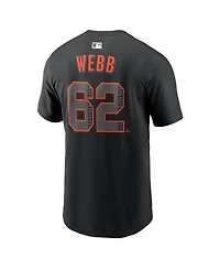 Nike Men's Logan Webb Black San Francisco Giants Alternate Name Number T-Shirt