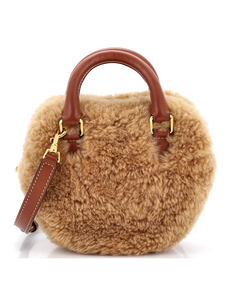 Pre-Owned Celine Medium Heart Bag Shearling with Leather