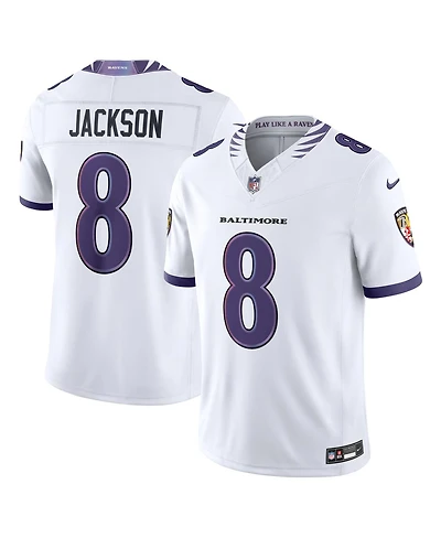 Nike Men's Lamar Jackson White Baltimore Ravens Vapor F.u.s.e. Sewn Down Limited Jersey