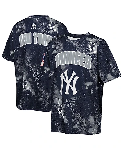 Outerstuff Big Boys and Girls Navy New York Yankees Y2 Tech Stadium Lights T-Shirt