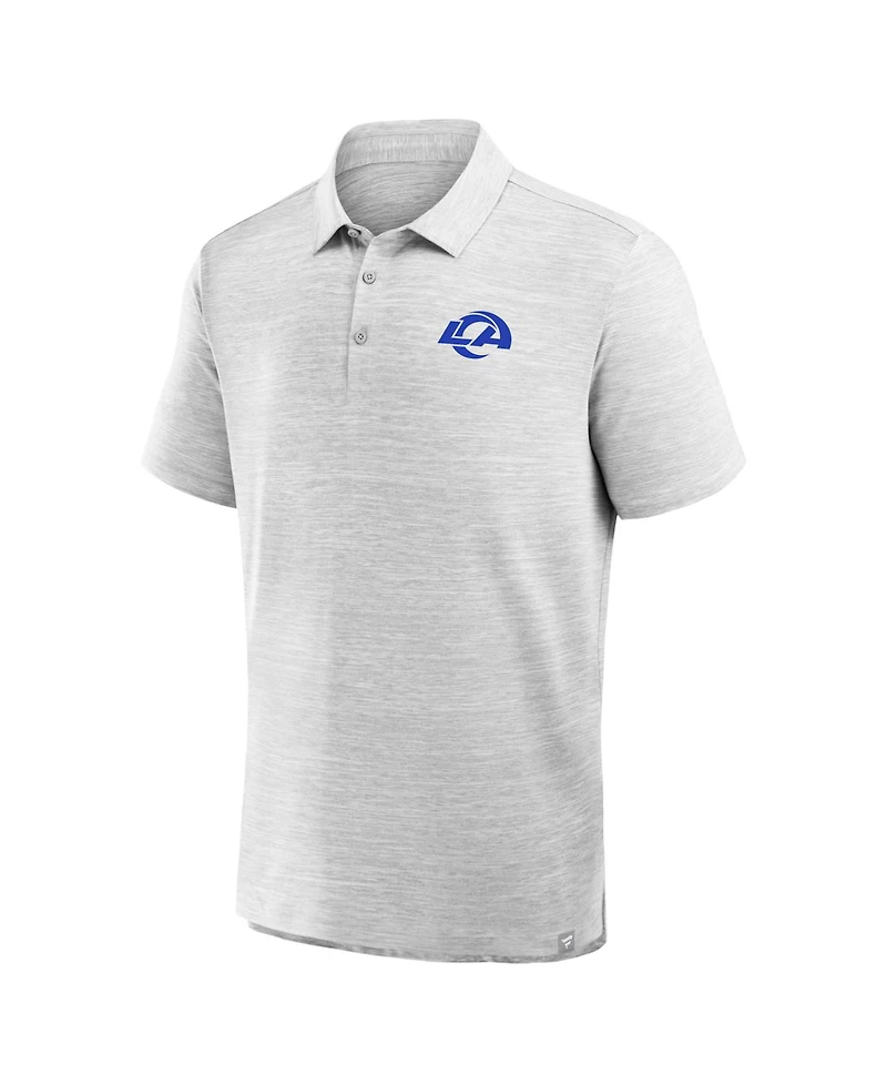 Fanatics Men's Heather Gray Los Angeles Rams Clutch Polo Shirt