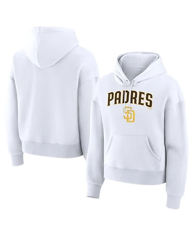 Fanatics Women's White San Diego Padres Lockup Legacy Fleece Hoodie