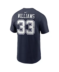 Nike Men's Javonte Williams Navy Dallas Cowboys Name Number T-Shirt
