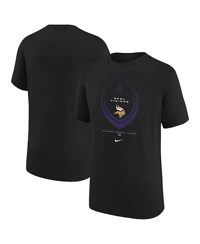 Nike Big Boys and Girls Black Minnesota Vikings Icon Legend Dri-fit T-Shirt
