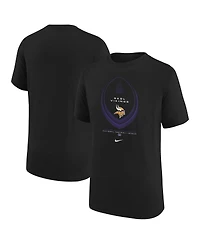 Nike Big Boys and Girls Black Minnesota Vikings Icon Legend Dri-fit T-Shirt