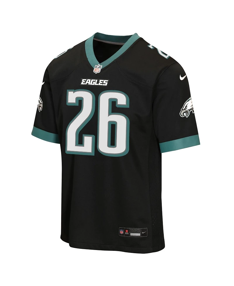 Nike Big Boys and Girls Saquon Barkley Black Philadelphia Eagles Alternate Game Jersey