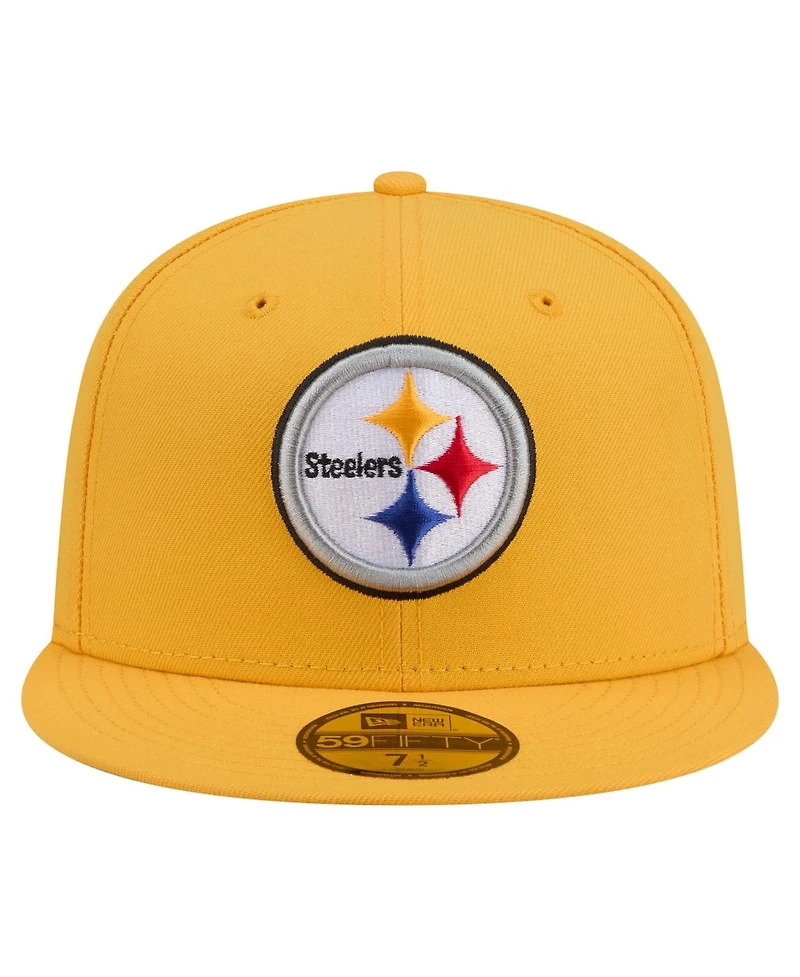 New Era Men's Gold Pittsburgh Steelers 59FIFTY Fitted Hat