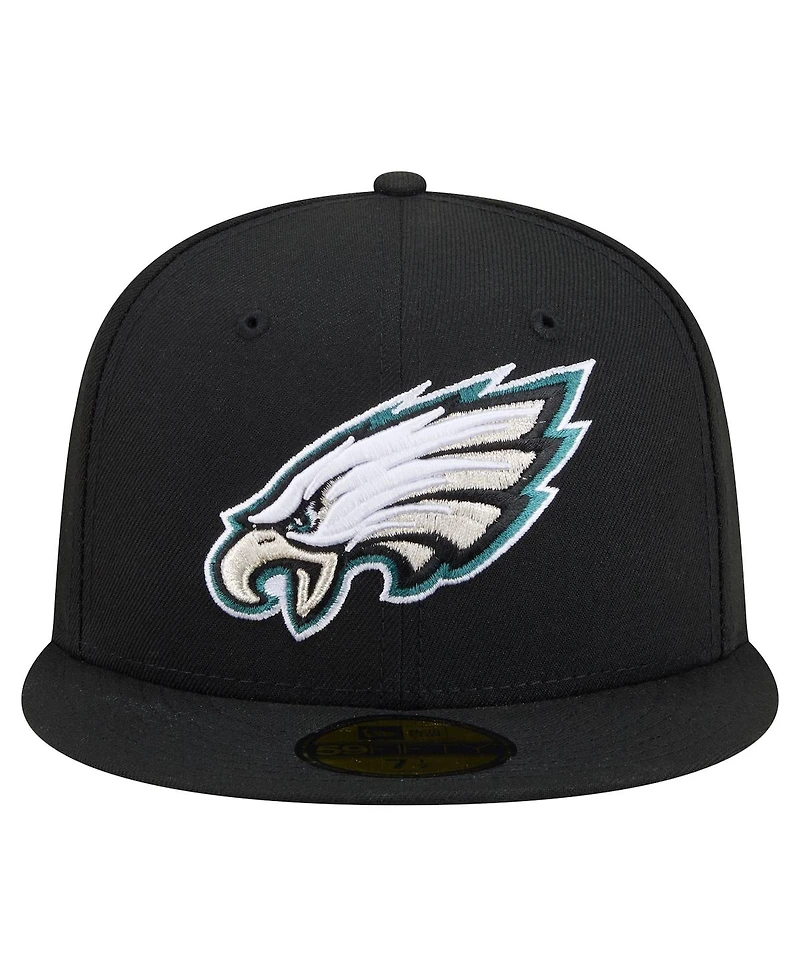 New Era Men's Black Philadelphia Eagles 59FIFTY Fitted Hat
