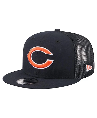 New Era Men's Navy Chicago Bears Core Team 9FIFTY Trucker Snapback Hat