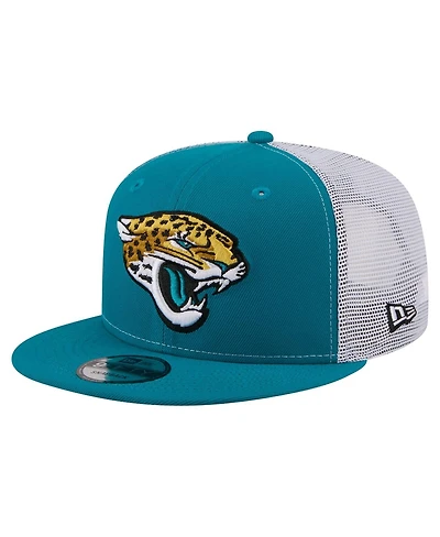 New Era Men's Teal Jacksonville Jaguars Core Team 9FIFTY Trucker Snapback Hat