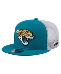 New Era Men's Teal Jacksonville Jaguars Core Team 9FIFTY Trucker Snapback Hat
