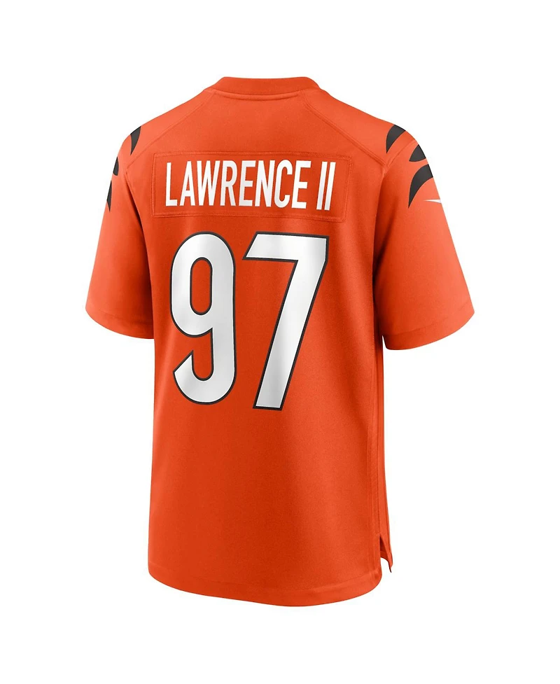Nike Men's Dexter Lawrence Ii Orange Cincinnati Bengals Game Jersey