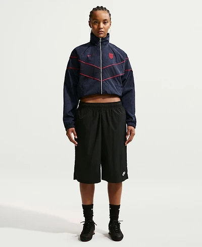 Nike Women's Navy Usmnt Windrunner Uv Woven Full-Zip Jacket