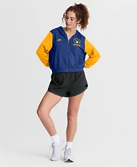 Nike Women's Royal/Gold Milwaukee Brewers Cooperstown Collection Cropped Full-Zip Hoodie