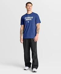 Nike Men's Heather Royal Los Angeles Dodgers Stacked Tri-Blend T-Shirt