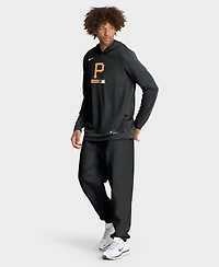 Nike Men's Black Pittsburgh Pirates Authentic Collection Dri-fit Long Sleeve Hooded T-Shirt