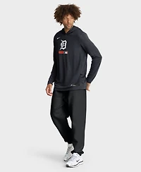 Nike Men's Navy Detroit Tigers Authentic Collection Dri-fit Long Sleeve Hooded T-Shirt