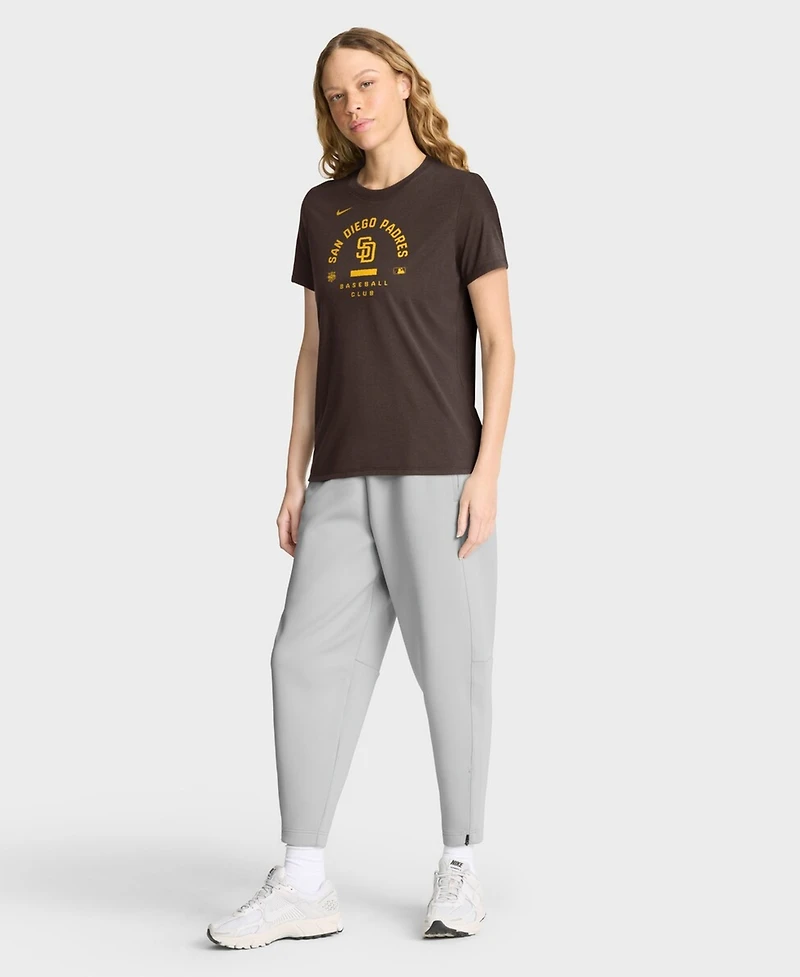 Nike Women's Brown San Diego Padres Authentic Collection Early Work Tri-Blend Dri-fit T-Shirt