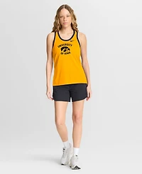 Nike Women's Gold Iowa Hawkeyes Uni Name Tri-Blend Dri-fit Tank Top